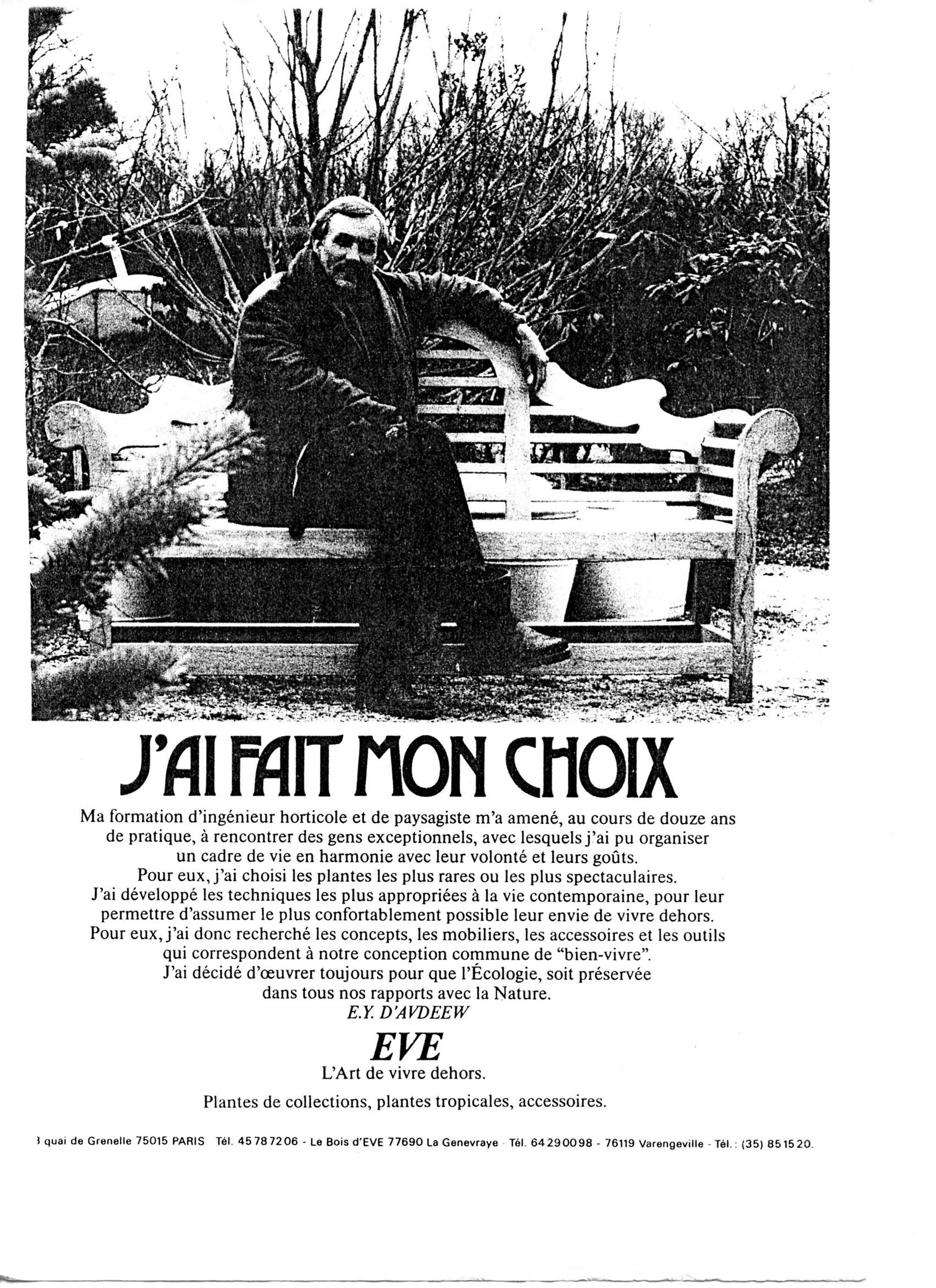 Edouard d’Avdeew en 1988